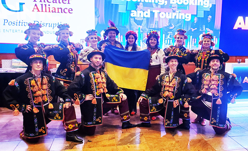 01-15-2023, Kozak Ukrainian Dancers, New York Ukrainian dancers musicians singers, www.cossack.us, Sunday January 15 2023, New York City Hilton Hotel 1335 Avenue of the Americas New York NY 10019-6078 MORGAN SUITE, Second floor, Showcasing during the Association of Performing Arts Presenters (APAP-2013) booking conference