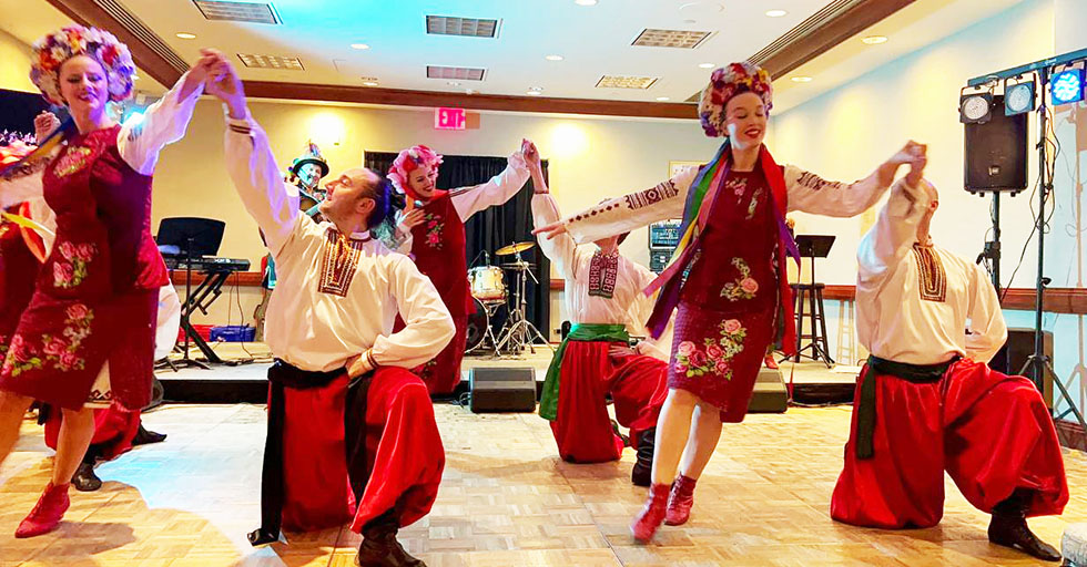 01-15-2023, Kozak Ukrainian Dancers, New York Ukrainian dancers musicians singers, www.cossack.us, Sunday January 15 2023, New York City Hilton Hotel 1335 Avenue of the Americas New York NY 10019-6078 MORGAN SUITE, Second floor, Showcasing during the Association of Performing Arts Presenters (APAP-2013) booking conference