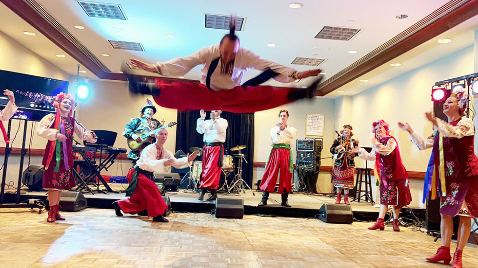 01-15-2023, Kozak Ukrainian Dancers, New York Ukrainian dancers musicians singers, www.cossack.us, Sunday January 15 2023, New York City Hilton Hotel 1335 Avenue of the Americas New York NY 10019-6078 MORGAN SUITE, Second floor, Showcasing during the Association of Performing Arts Presenters (APAP-2013) booking conference