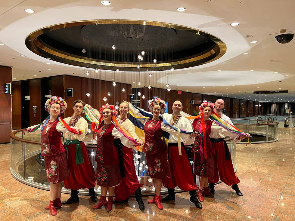 01-15-2023, Kozak Ukrainian Dancers, New York Ukrainian dancers musicians singers, www.cossack.us, Sunday January 15 2023, New York City Hilton Hotel 1335 Avenue of the Americas New York NY 10019-6078 MORGAN SUITE, Second floor, Showcasing during the Association of Performing Arts Presenters (APAP-2013) booking conference