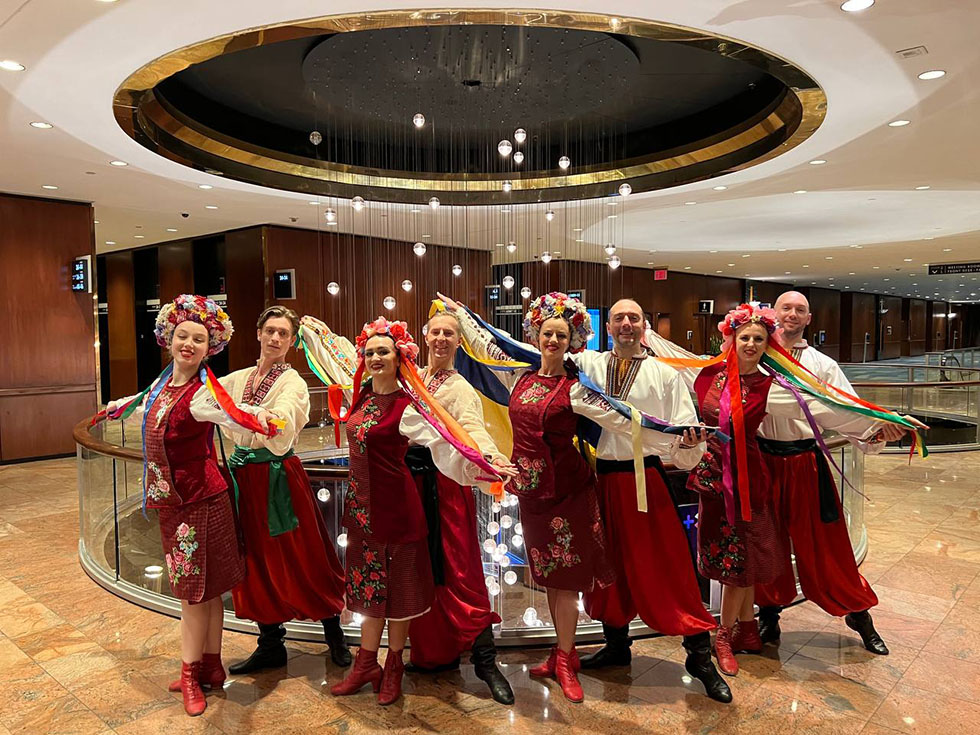 01-15-2023, Kozak Ukrainian Dancers, New York Ukrainian dancers musicians singers, www.cossack.us, Sunday January 15 2023, New York City Hilton Hotel 1335 Avenue of the Americas New York NY 10019-6078 MORGAN SUITE, Second floor, Showcasing during the Association of Performing Arts Presenters (APAP-2013) booking conference