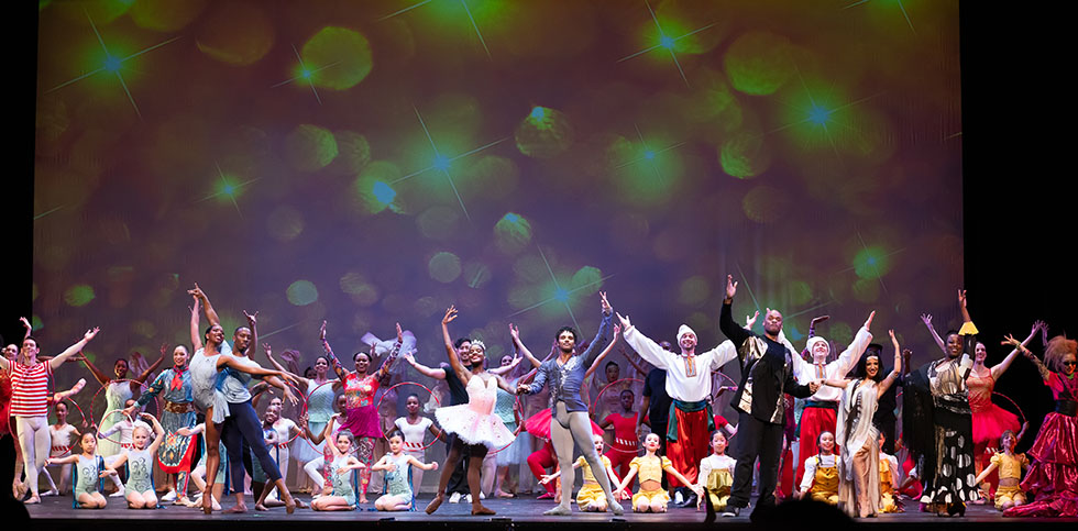 Kozak Ukrainian dancers, singers, musicians, 12-16-2023, The Brooklyn Nutcracker, Kings Theatre, Brooklyn, NY, dancer Arsentii Oskin, dancer Vladimir Nikitin, Mikhail Smirnov (button accordion)
